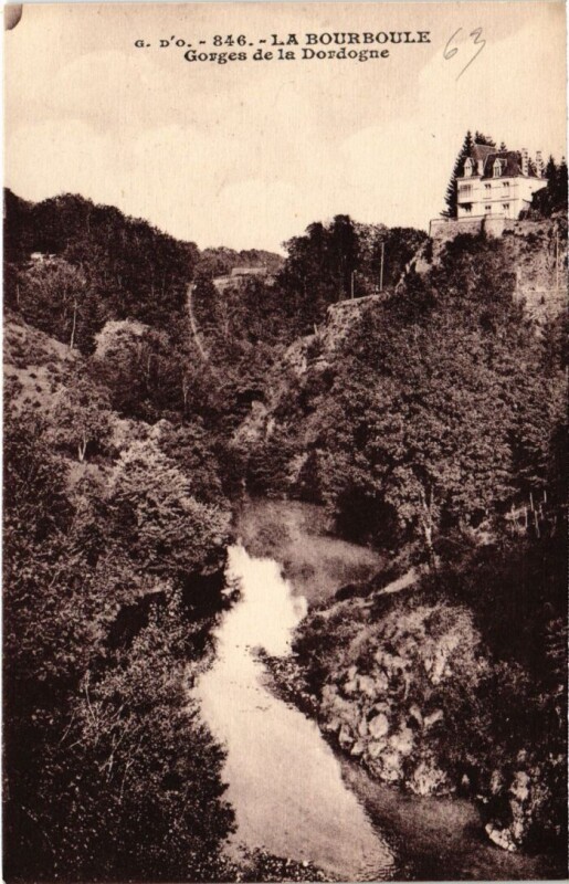 Carte postale ancienne La Bourboule Gorges de la Dordogne France à La Bourboule