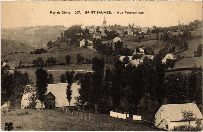 Carte postale ancienne Saint-Sauves Vue Panoramique France