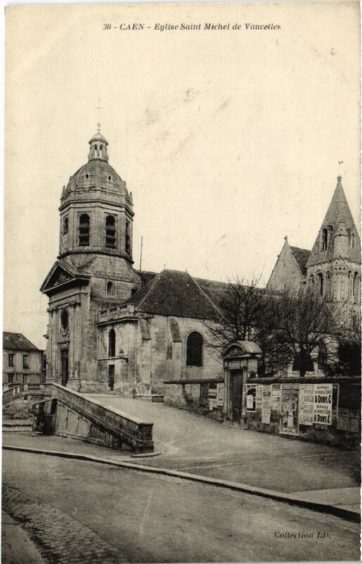 Carte postale ancienne Caen Eglise Saint-Michel de Vaucelles France à Vaucelles