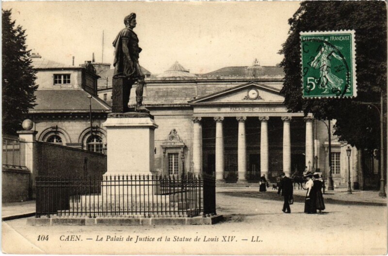 Carte postale ancienne Caen Le Palais de Justice France