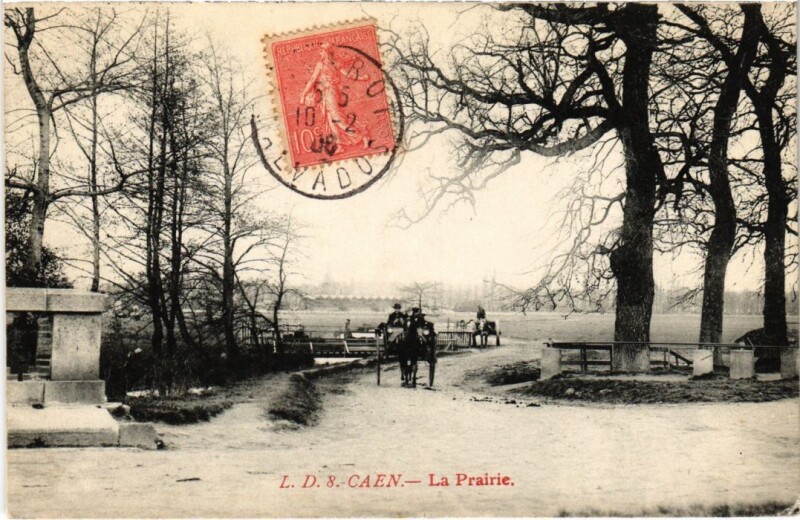 Carte postale ancienne Caen La Prairie France