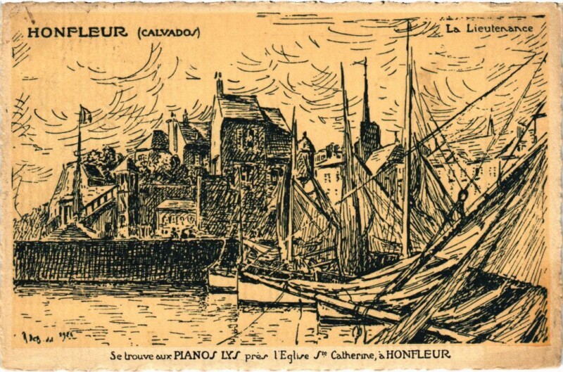 Carte postale ancienne Honfleur La Lieutenance France à Honfleur
