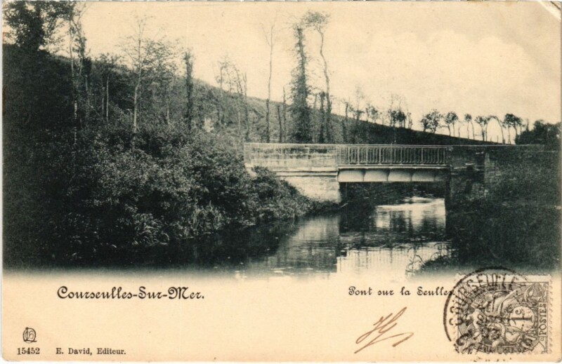 Carte postale ancienne Courseulles Pont sur la Seulles France