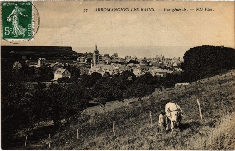 Carte postale ancienne Arromanches-les-Bains Vue Generale France à Arromanches-les-Bains