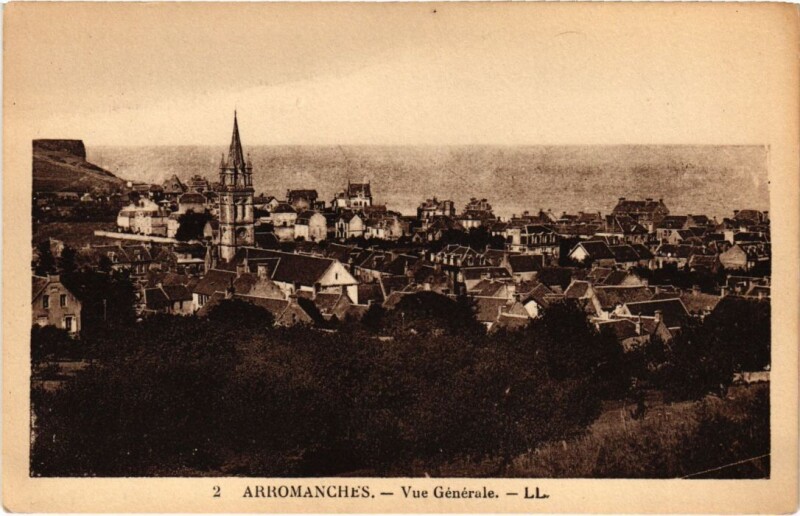 Carte postale ancienne Arromanches-les-Bains Vue Generale France à Arromanches-les-Bains