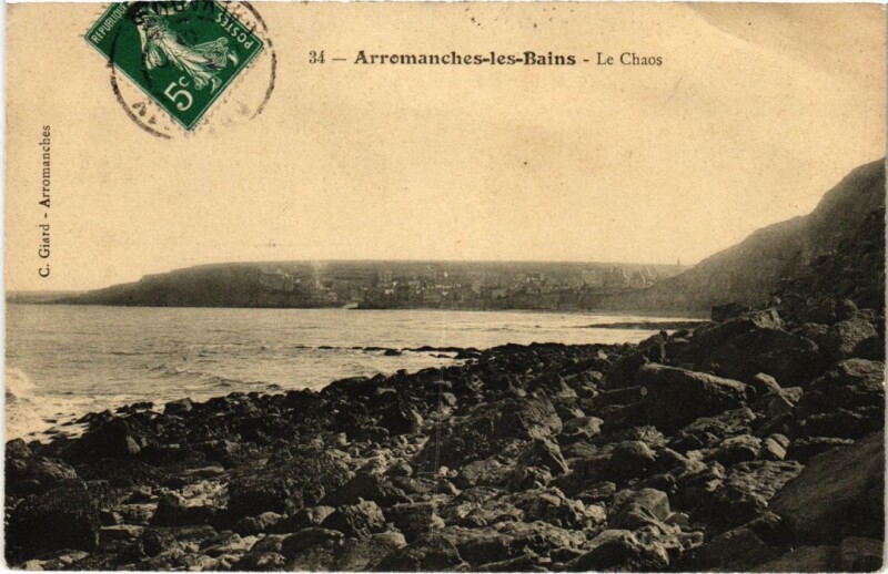 Carte postale ancienne Arromanches-les-Bains Le Chaos France à Arromanches-les-Bains