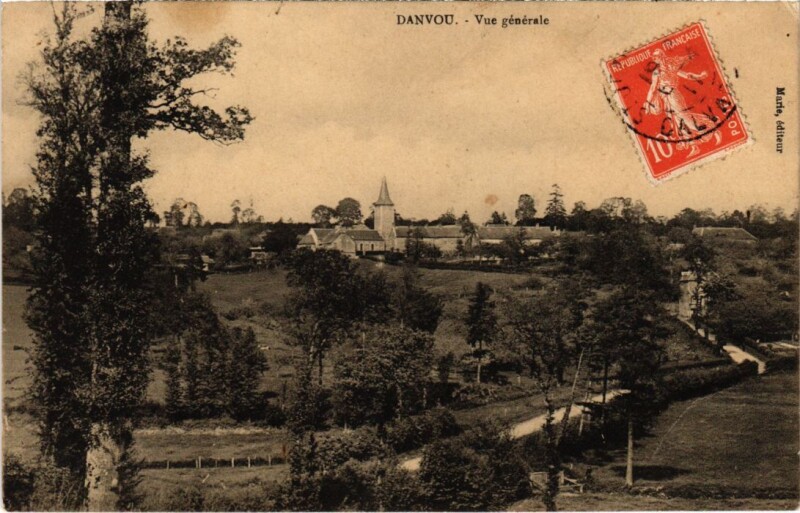 Carte postale ancienne Danvou Vue Generale France