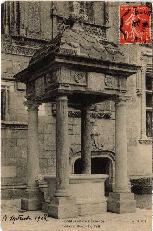 Carte postale ancienne Fontaine-Henry Le Puit France à Fontaine-Henry