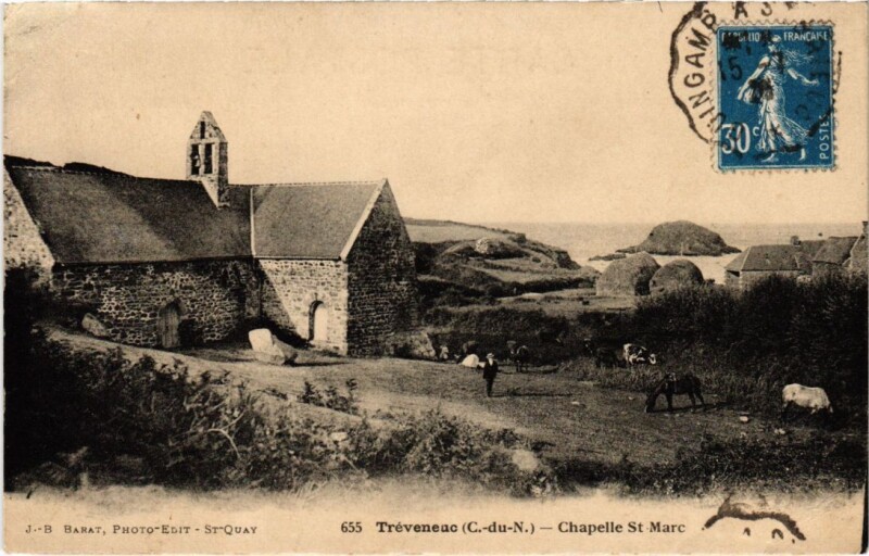 Carte postale ancienne Treveneuc Chapelle Saint-Marc