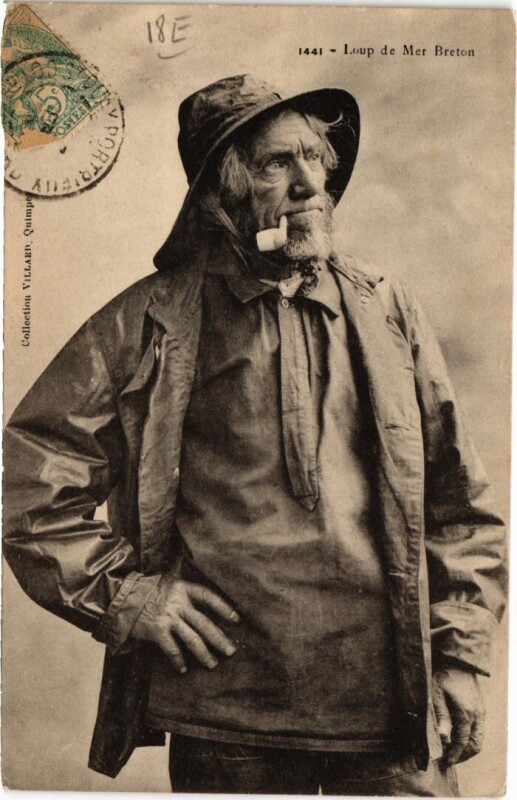 Carte postale ancienne Loup de Mer Breton - Type