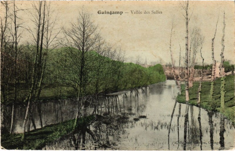 Carte postale ancienne Guingamp Vallee des Salles à Guingamp