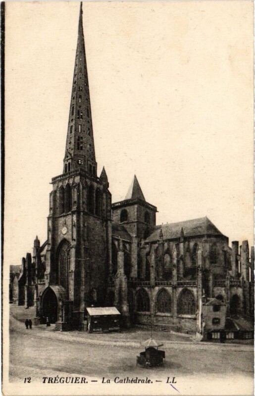 Carte postale ancienne Treguier La Cathedrale