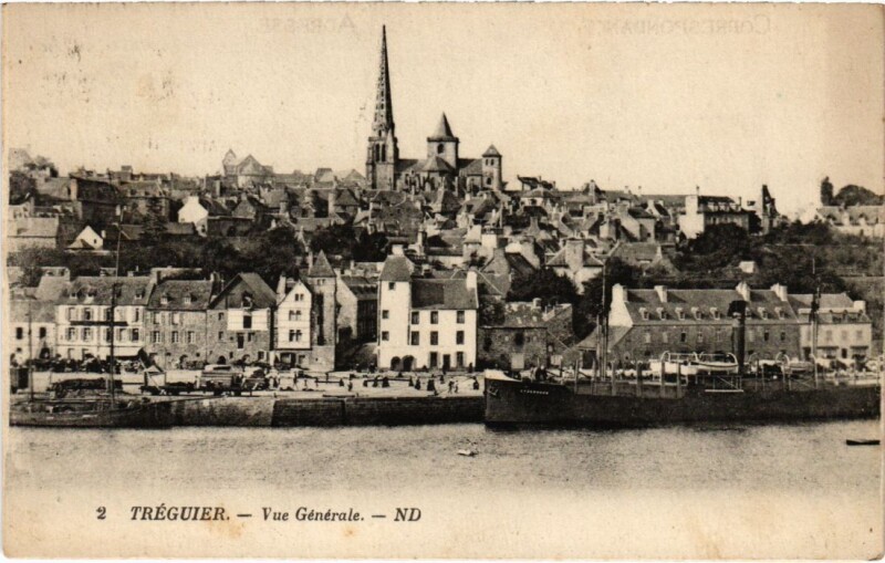 Carte postale ancienne Treguier Vue Generale