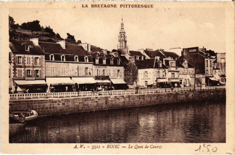 Carte postale ancienne Binic Le Quai de Courcy