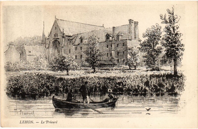 Carte postale ancienne Lehon Le Prieure