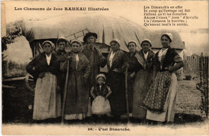 Carte postale ancienne Les Chansons de Jean Rameau Illustrees - C'Est Dimanche