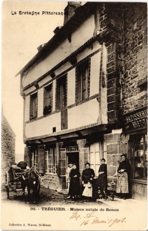 Carte postale ancienne Treguier Maison Natale de Renan