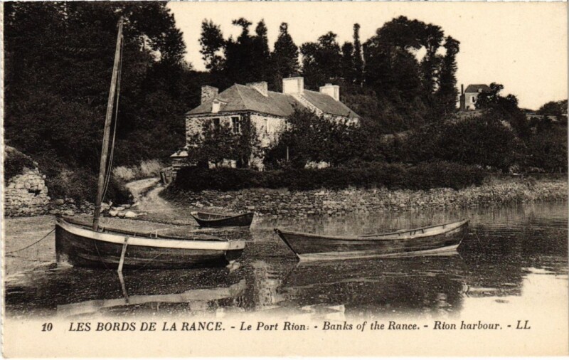 Carte postale ancienne Bords de la Rance - Le Pont de Lessart