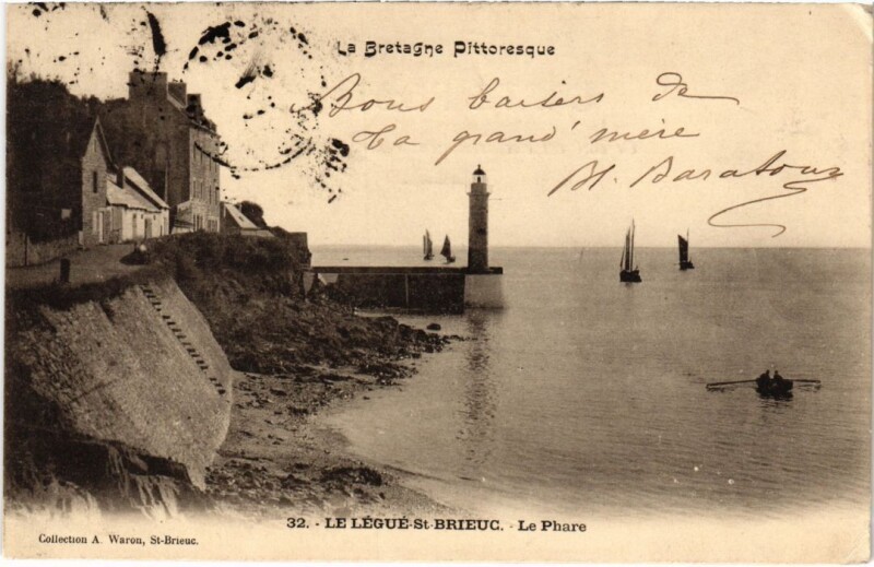 Carte postale ancienne Saint-Brieuc Le Legue - Le Phare à Saint-Brieuc