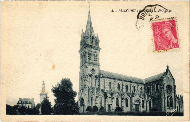 Carte postale ancienne Plancoet L'Eglise