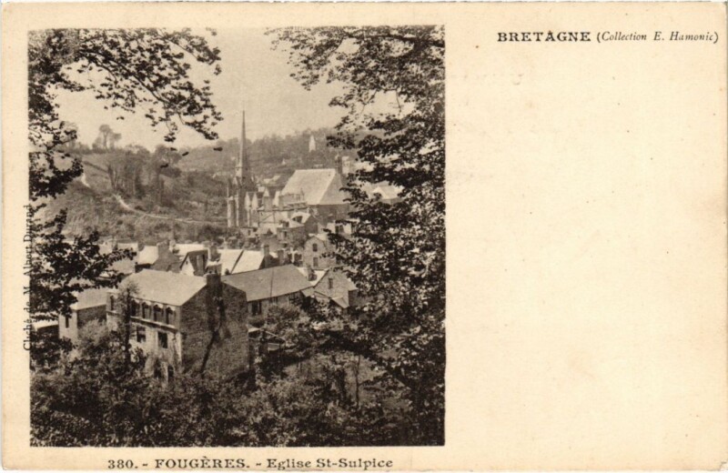 Carte postale ancienne Fougeres Eglise Saint-Sulpice