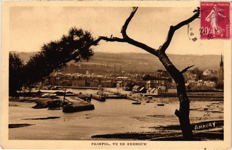 Carte postale ancienne Paimpol Vu de Kerroc'h à Paimpol