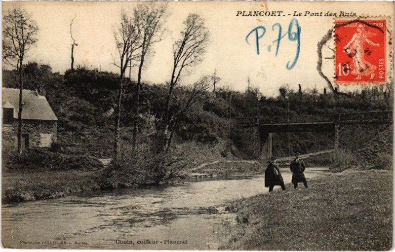 Carte postale ancienne Plancoet Le Pont des Buis
