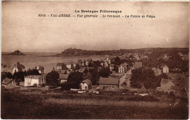 Carte postale ancienne Val-Andre Vue Generale - Le Verdelet - La Pointe de Piegu