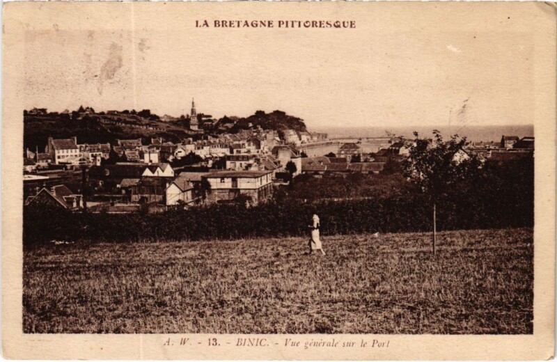 Carte postale ancienne Binic Vue Generale sur le Port