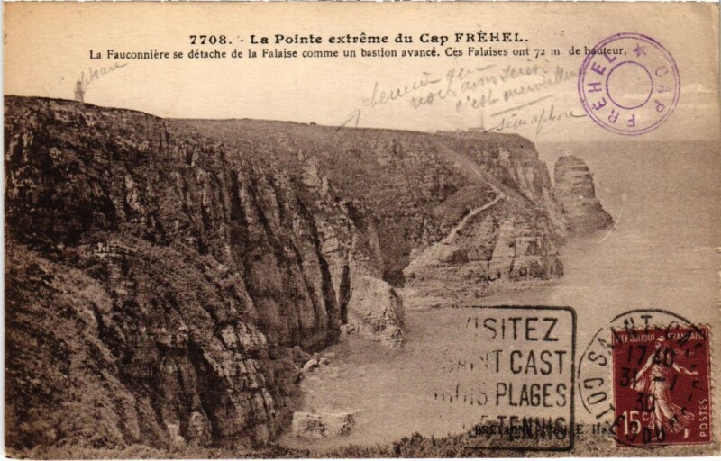 Carte postale ancienne Cap Frehel La Pointe Extreme du Cap Frehel