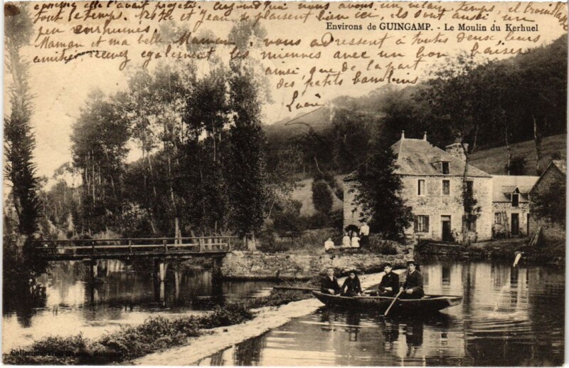 Carte postale ancienne Environs de Guingamp Le Moulin du Kerhuel à Guingamp