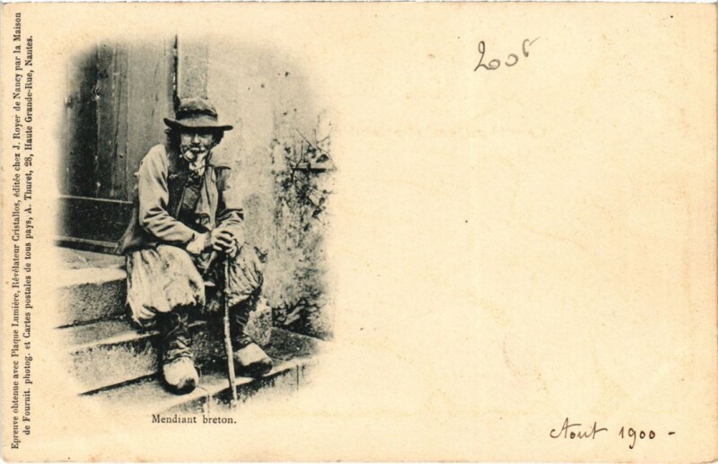 Carte postale ancienne Mendiant Breton - Type