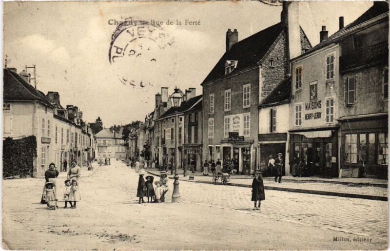Carte postale ancienne Chagny Rue de la Ferte