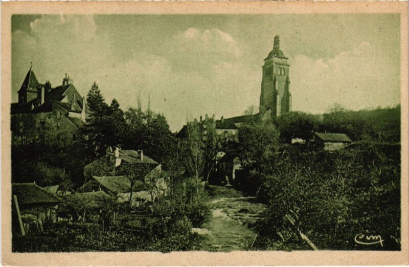 Carte postale ancienne Arbois Chateau Bontemps et la Cuisance à Arbois