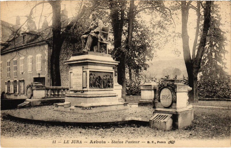 Carte postale ancienne Arbois Statue Pasteur à Arbois