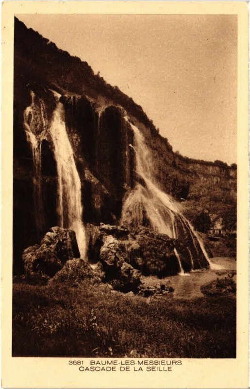 Carte postale ancienne Baume les Messieurs Cascade de la Seille à Baume-les-Messieurs