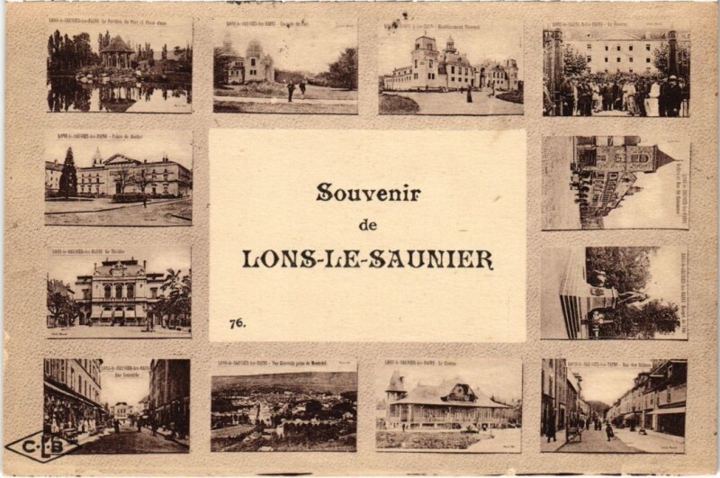 Carte postale ancienne Lons le Saunier souvenir à Lons-le-Saunier