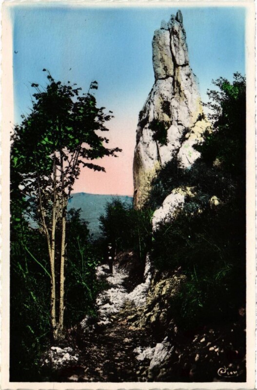 Carte postale ancienne Poligny La Dent du Midi à Poligny
