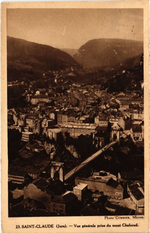 Carte postale ancienne Saint Claude vue generale à Saint-Claude