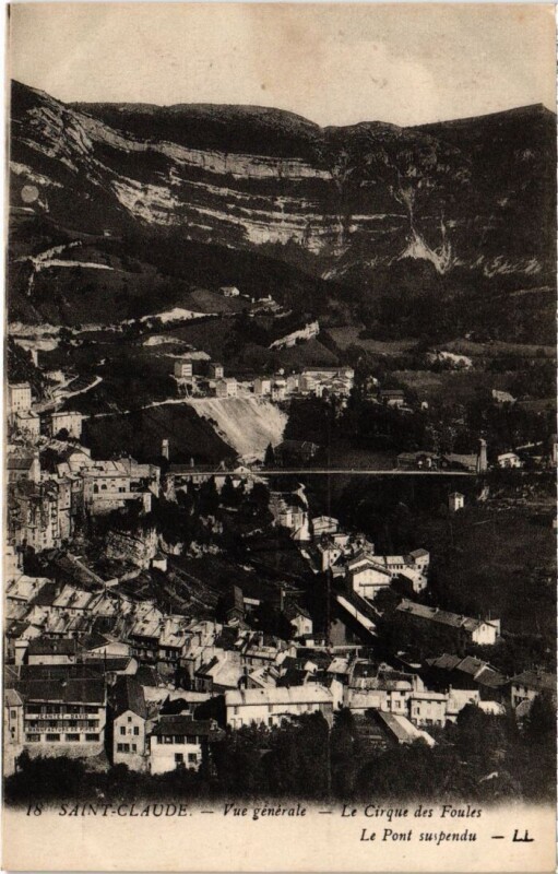 Carte postale ancienne Saint Claude vue generale à Saint-Claude