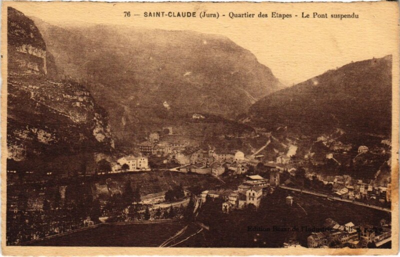 Carte postale ancienne Saint Claude Quartier des Etapes à Saint-Claude