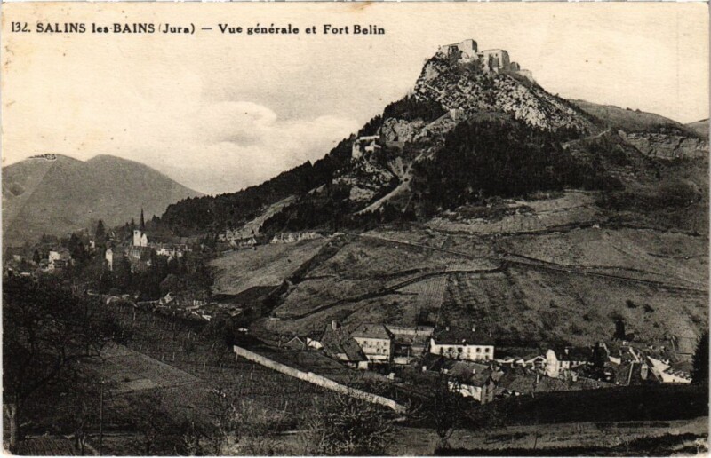 Carte postale ancienne Salins les Bains vue generale à Salins-les-Bains
