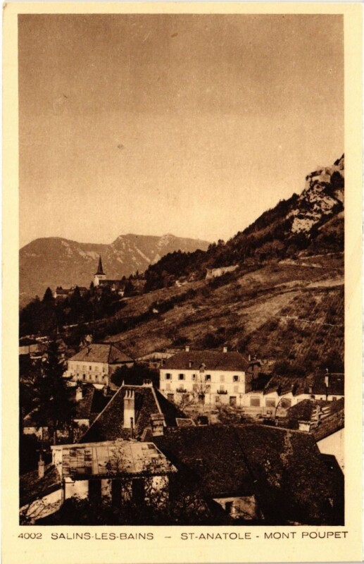 Carte postale ancienne Salins les Bains Saint-Anatoile, Mont Poupet à Salins-les-Bains
