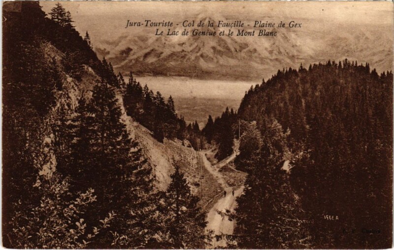 Carte postale ancienne Col de la Faucille, Plaine de Gex