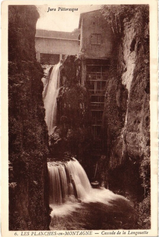 Carte postale ancienne Les Planches en Montagne Cascade de la Langouette aux Planches-en-Montagne