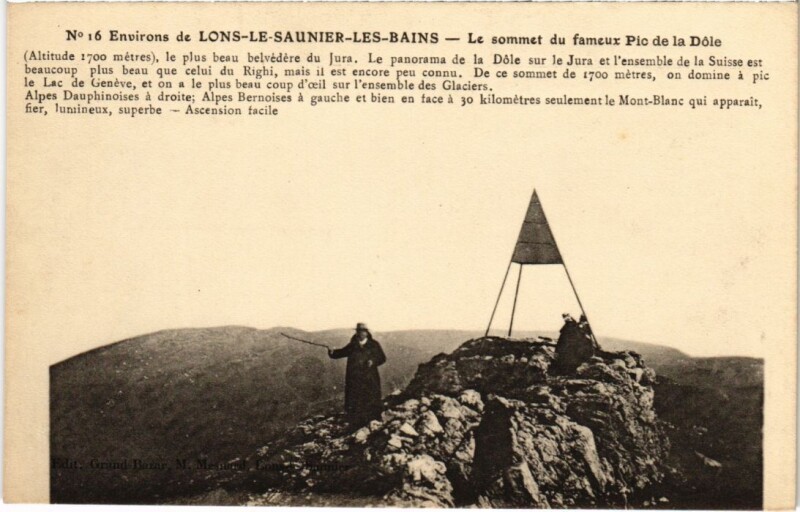 Carte postale ancienne Le sommet du fameux Pic de la Dole
