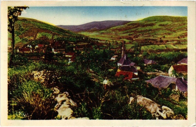 Carte postale ancienne Port Lesney vue generale à Port-Lesney