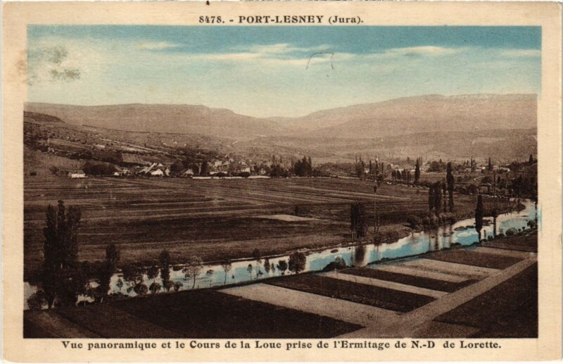 Carte postale ancienne Port Lesney vue panoramique à Port-Lesney