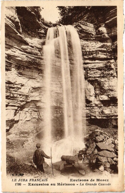 Carte postale ancienne Excursion au Herisson, La Grande Cascade