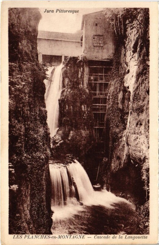 Carte postale ancienne Les Planches en Montagne Cascade de la Langouette aux Planches-en-Montagne